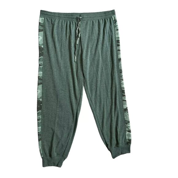 Splendid Camo Camouflage Side Stripe Green Joggers Sweatpants Size 2XL XXL - EUC - Picture 2 of 11